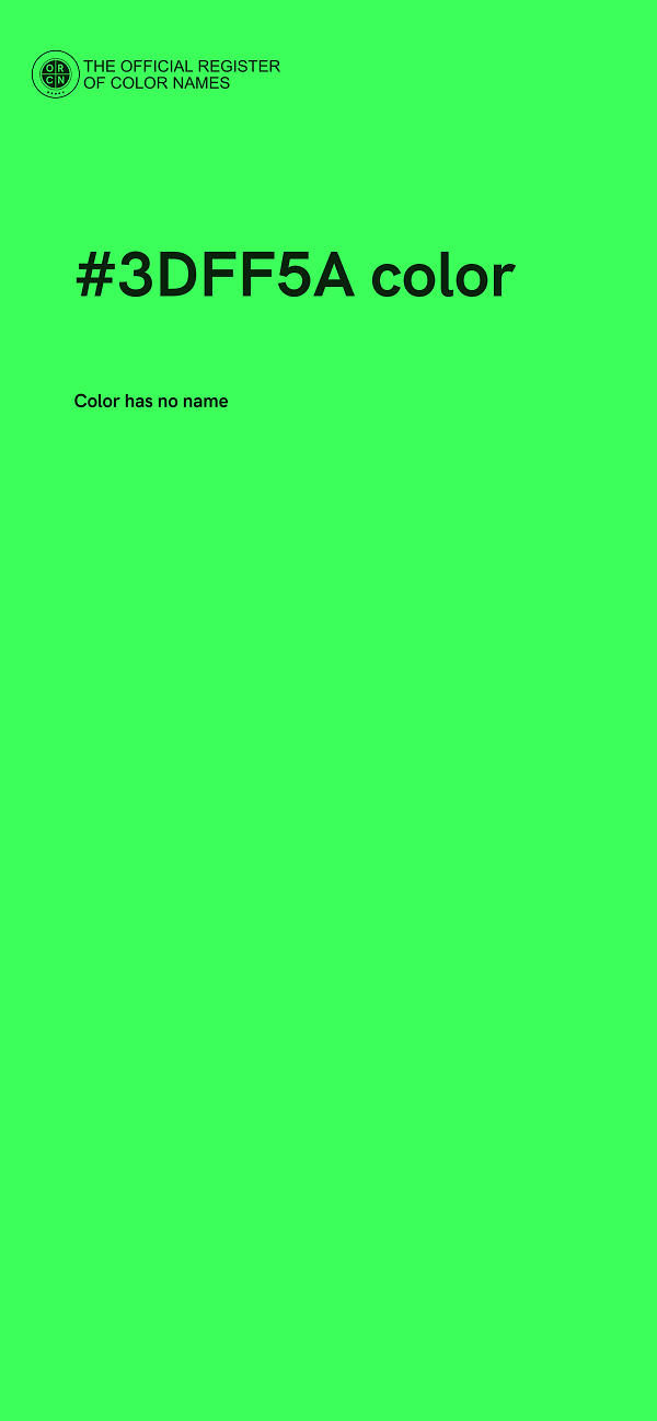 #3DFF5A color image
