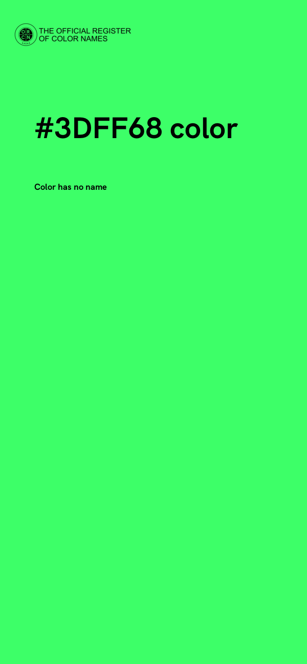 #3DFF68 color image