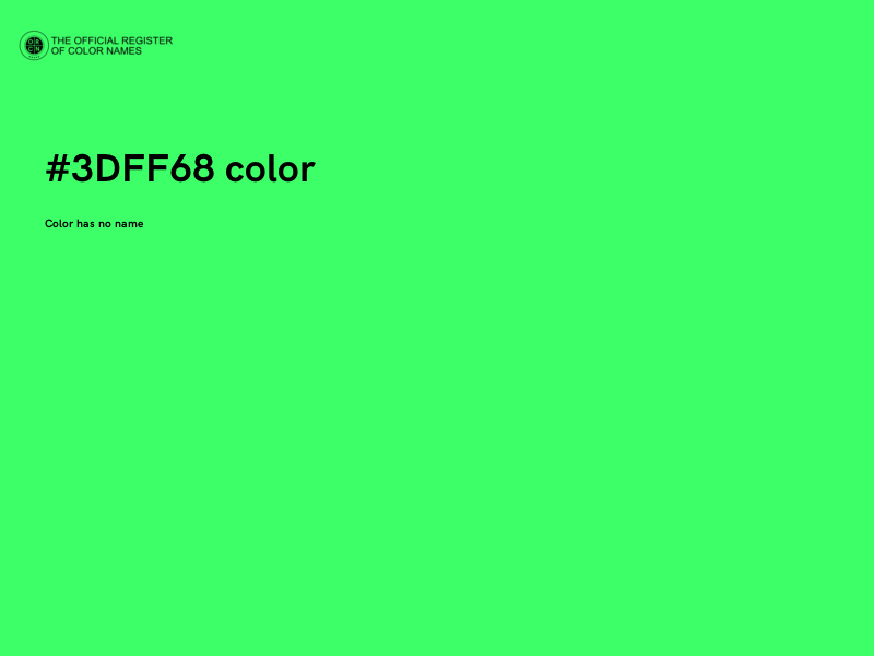 #3DFF68 color image