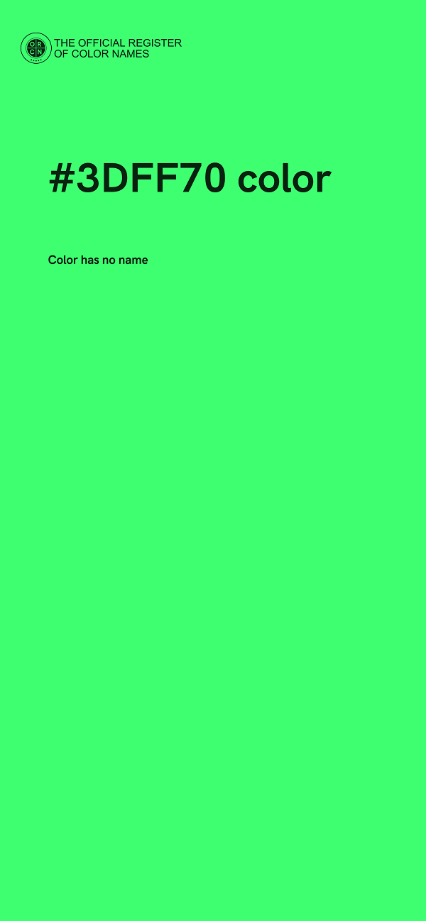 #3DFF70 color image