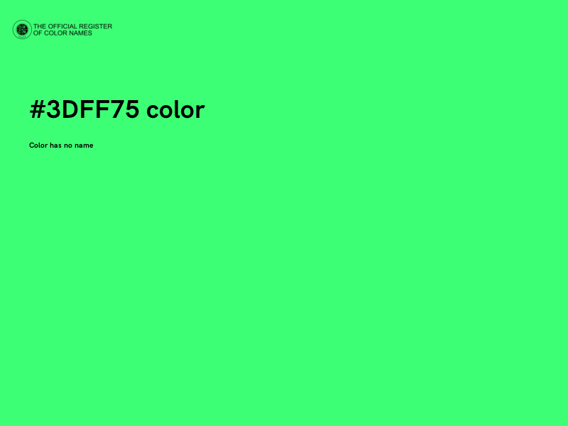 #3DFF75 color image