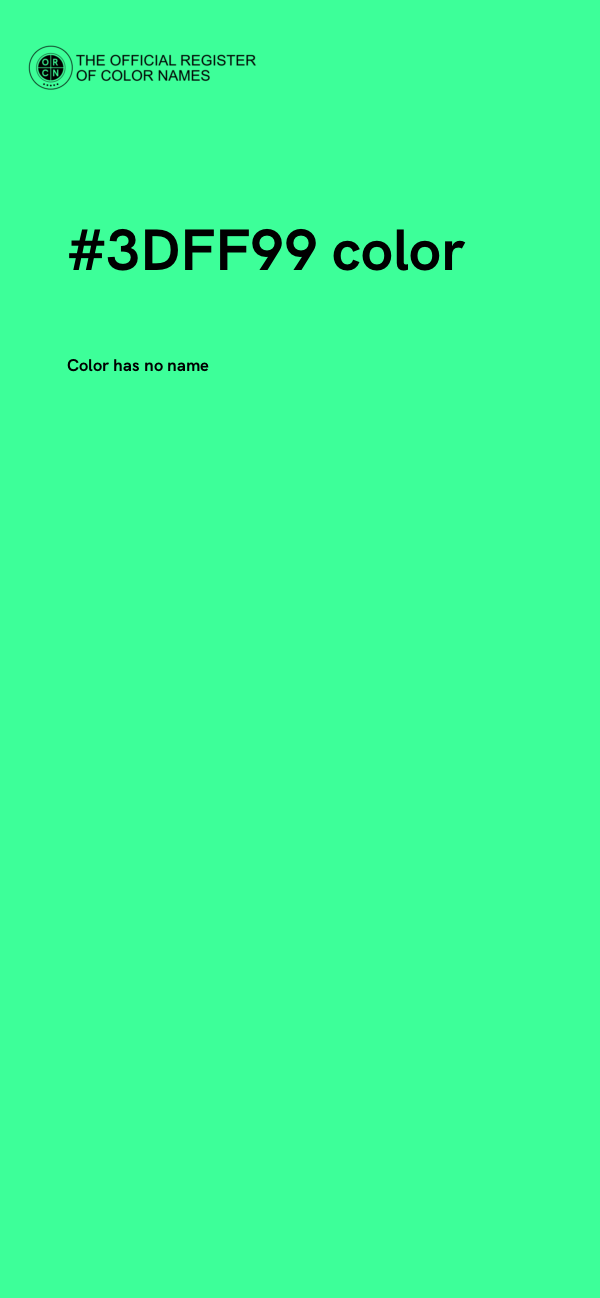 #3DFF99 color image