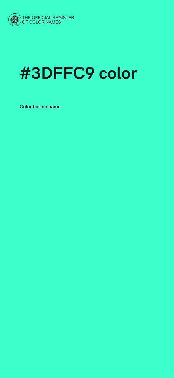 #3DFFC9 color image