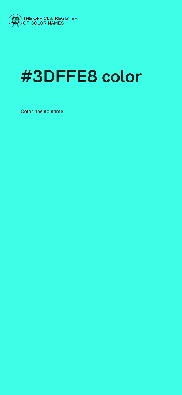 #3DFFE8 color image