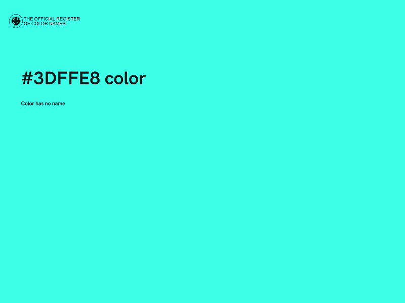 #3DFFE8 color image
