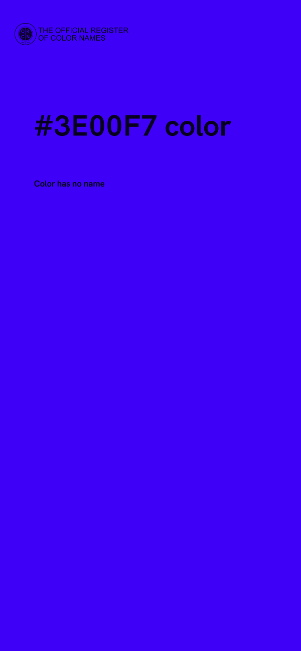 #3E00F7 color image
