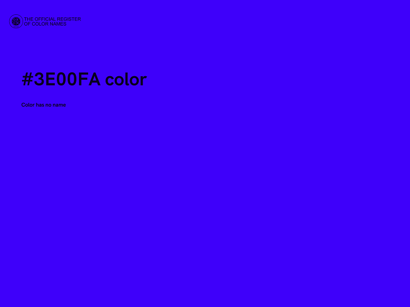 #3E00FA color image