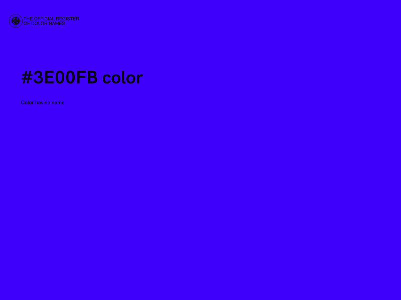 #3E00FB color image