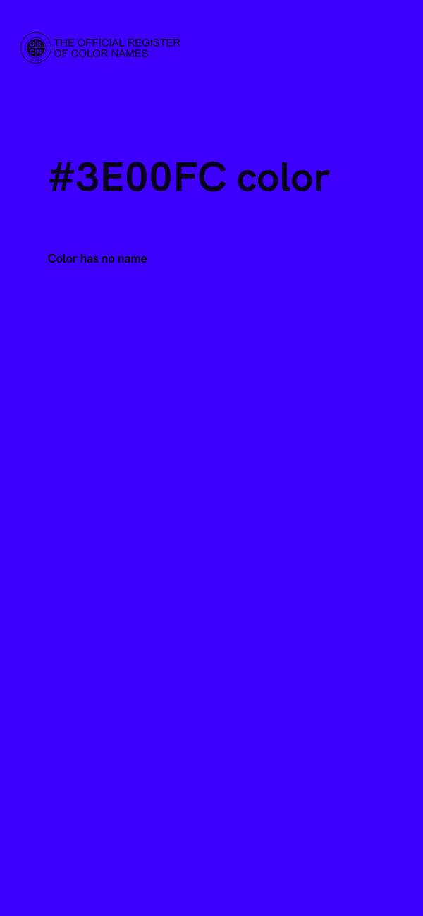 #3E00FC color image