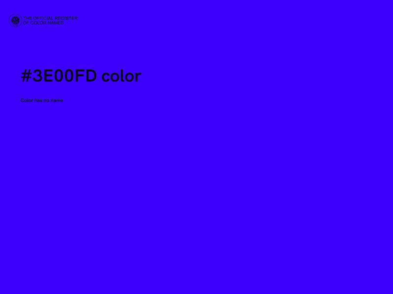 #3E00FD color image