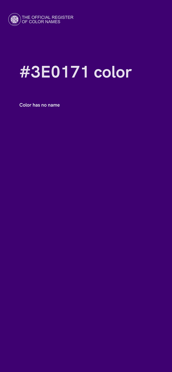 #3E0171 color image