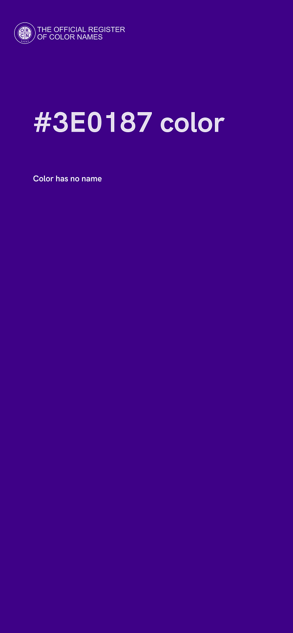 #3E0187 color image
