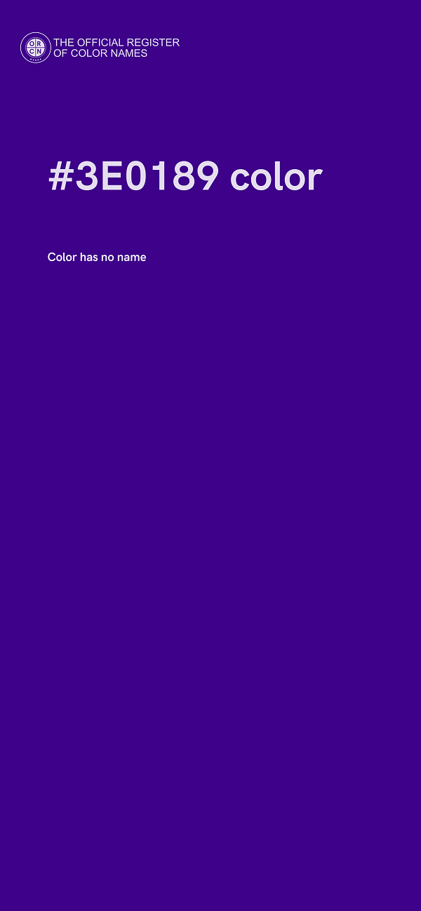 #3E0189 color image