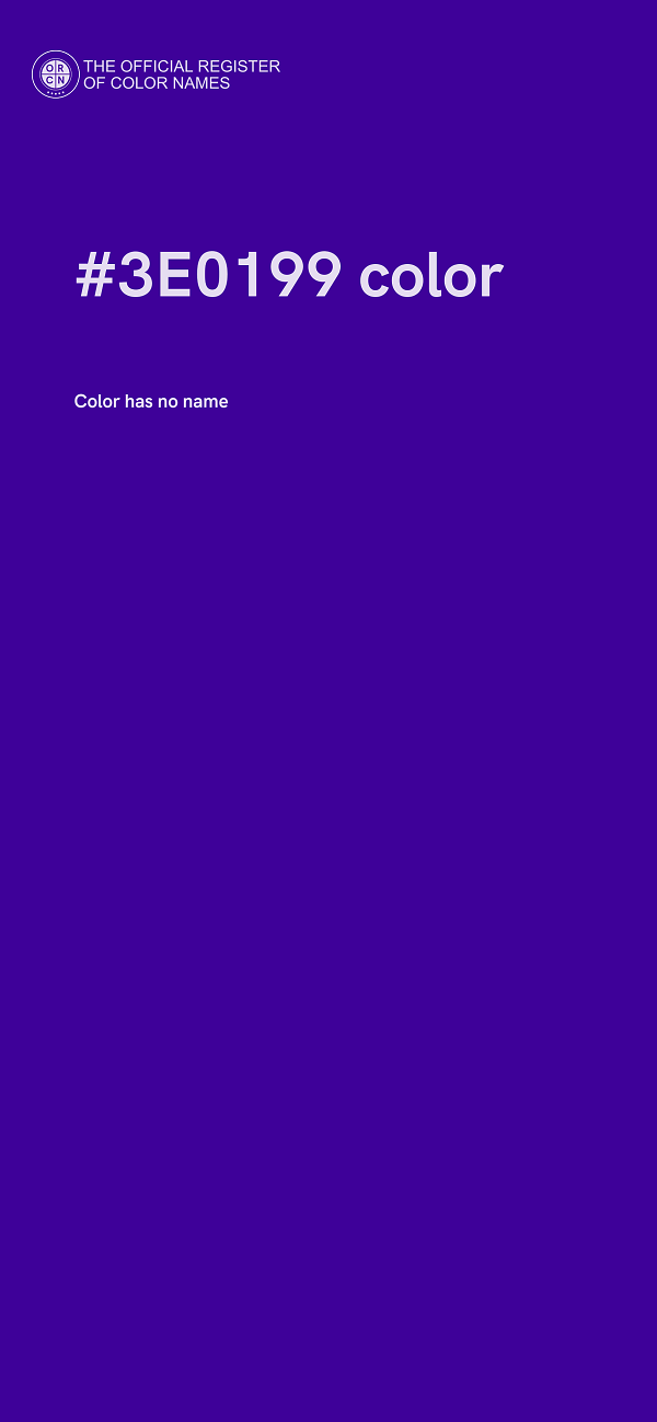 #3E0199 color image