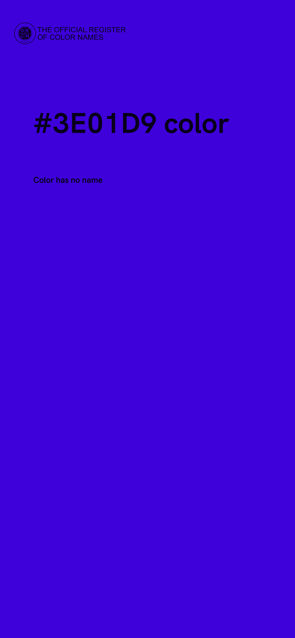 #3E01D9 color image