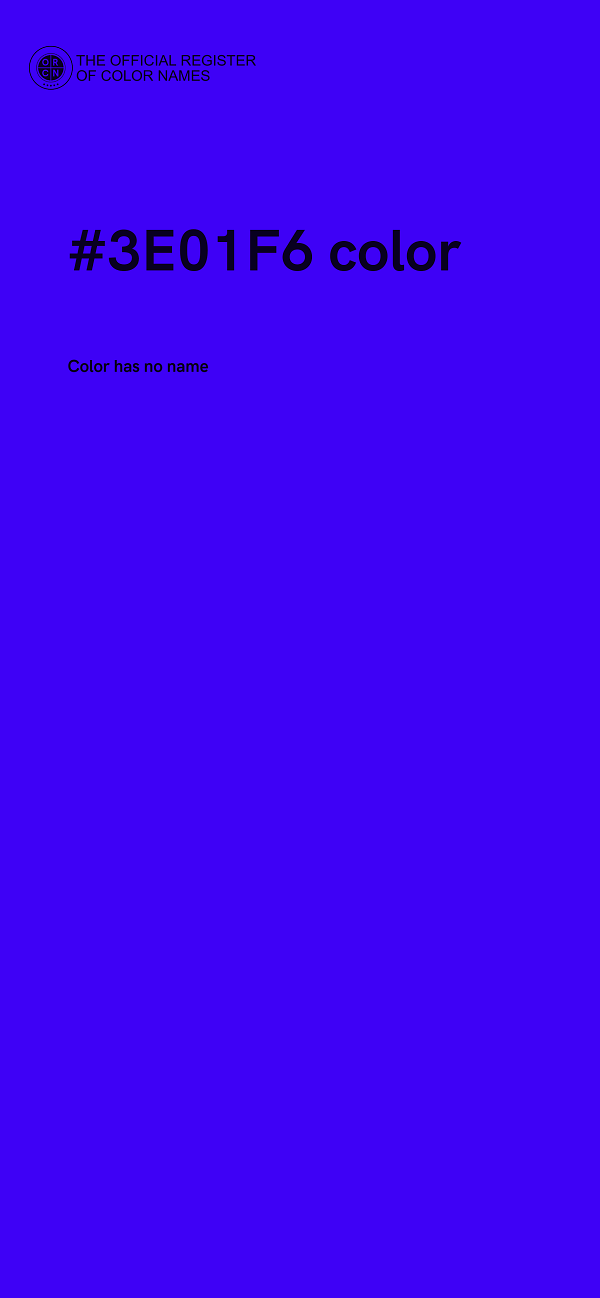 #3E01F6 color image