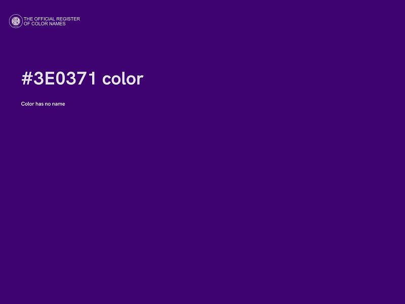 #3E0371 color image