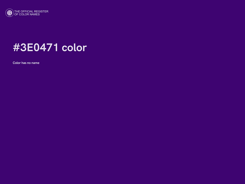 #3E0471 color image