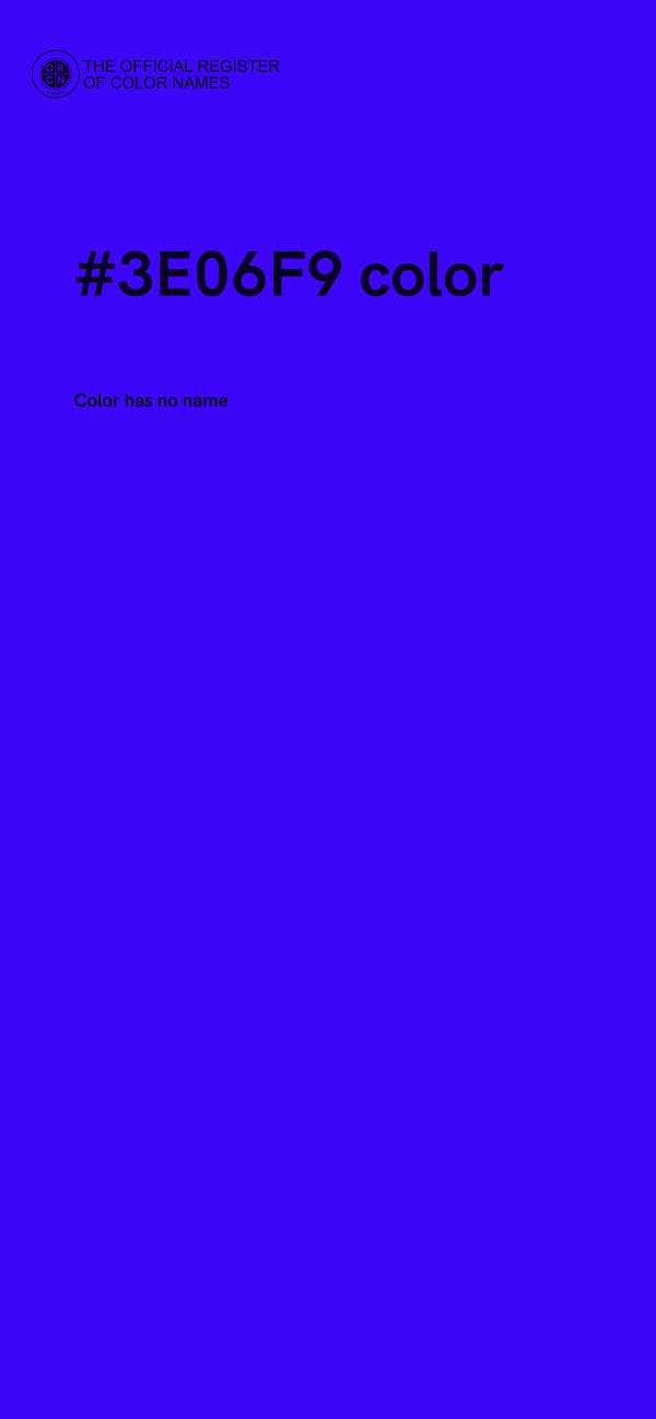#3E06F9 color image