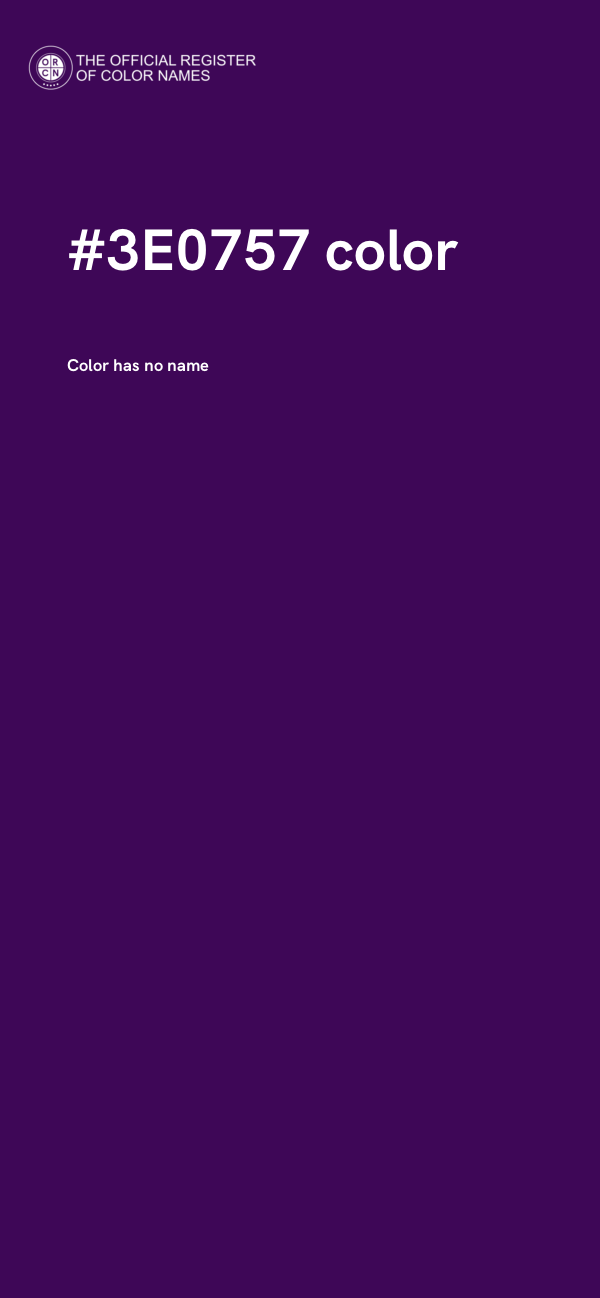 #3E0757 color image