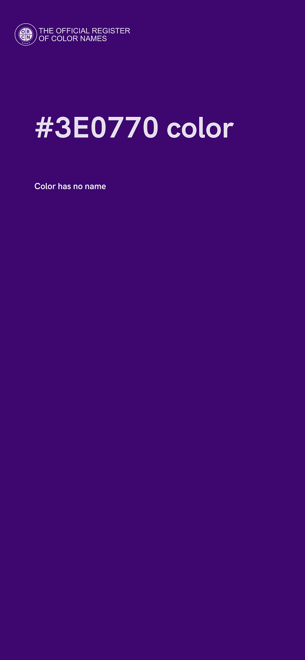 #3E0770 color image