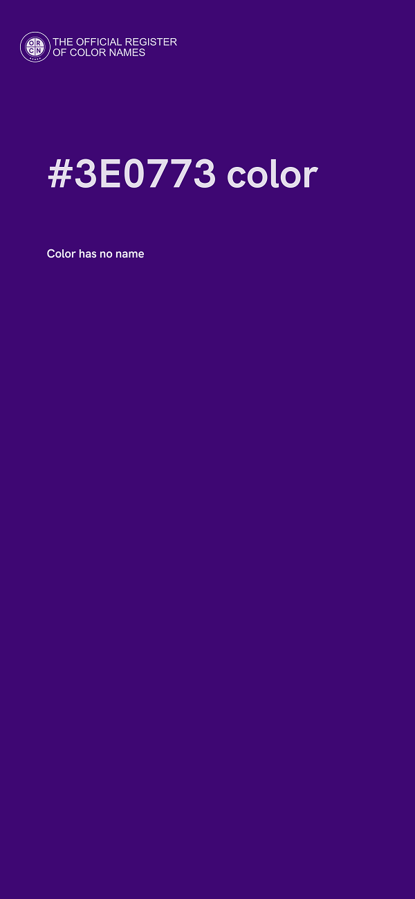 #3E0773 color image