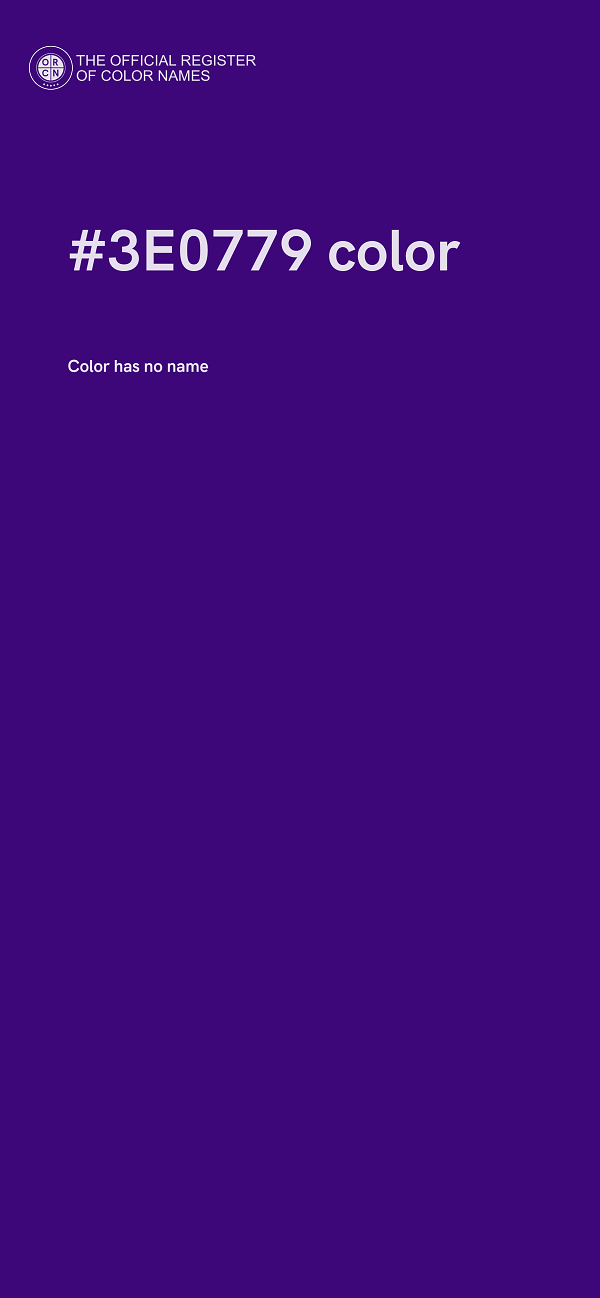 #3E0779 color image