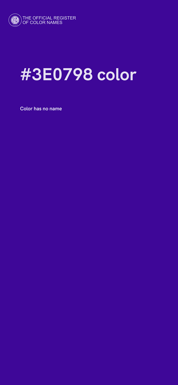 #3E0798 color image