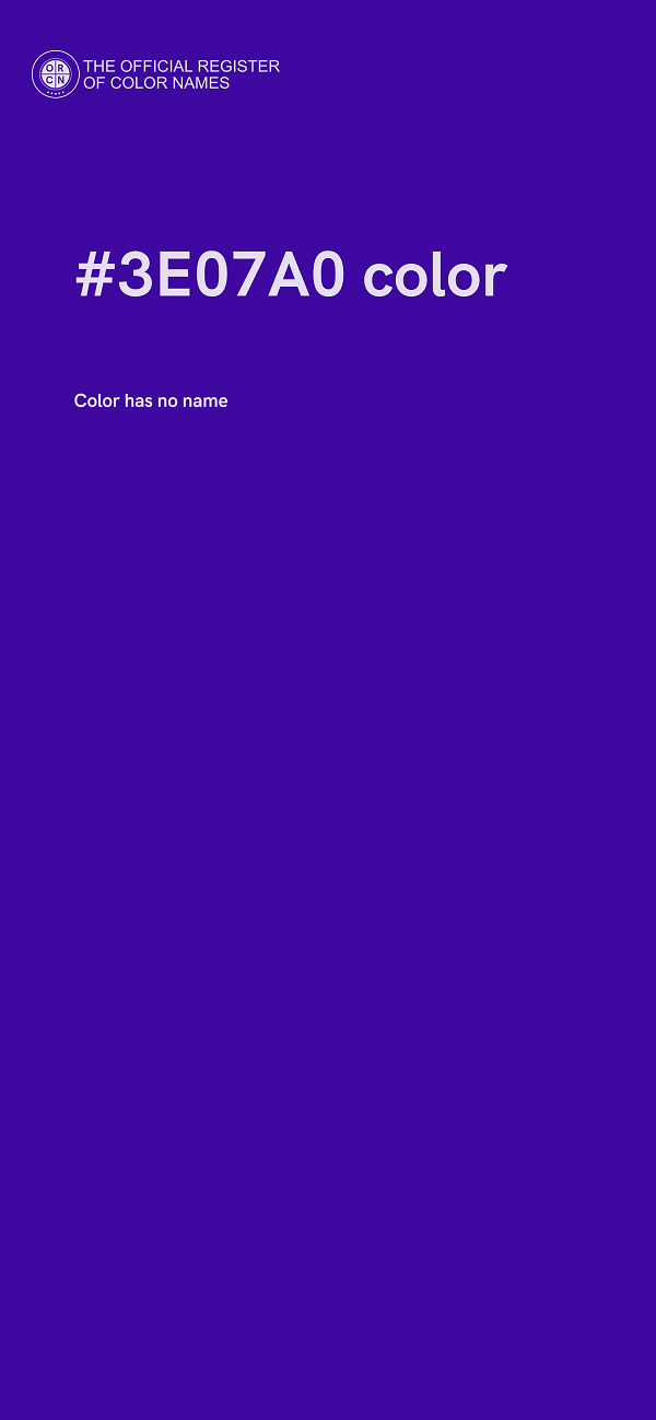 #3E07A0 color image