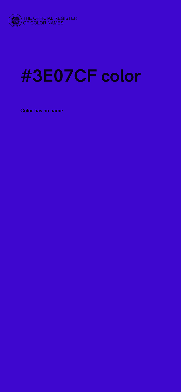 #3E07CF color image