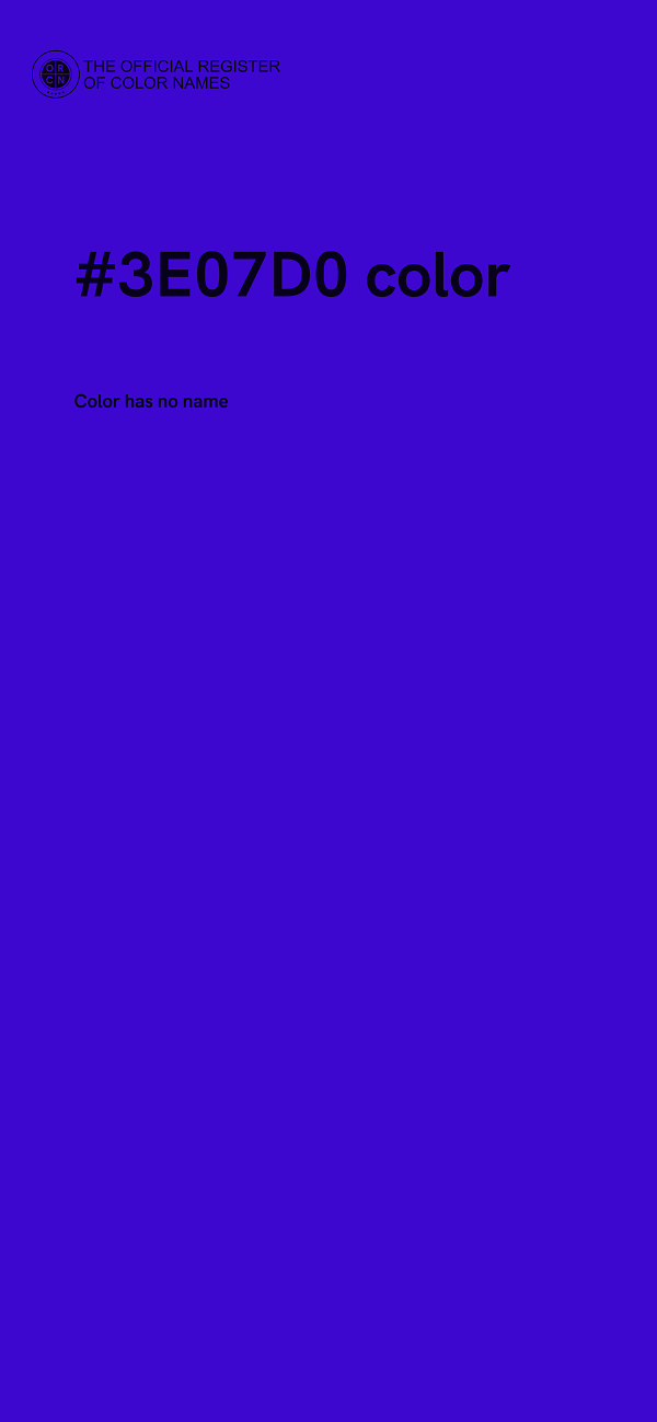 #3E07D0 color image