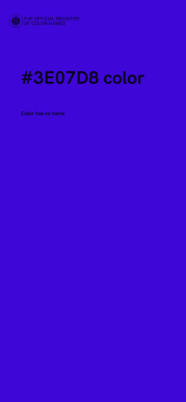 #3E07D8 color image
