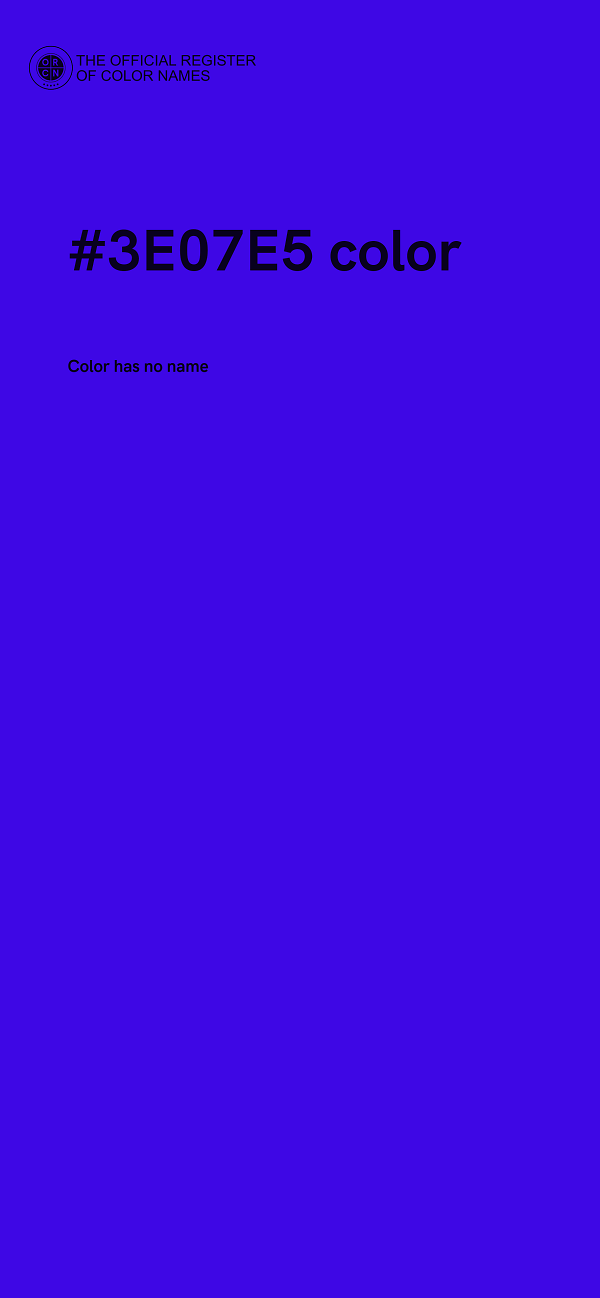 #3E07E5 color image