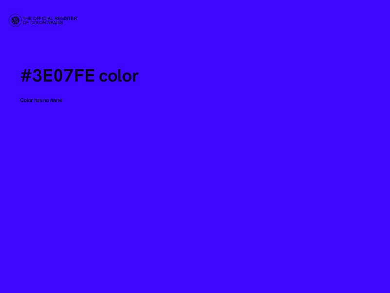 #3E07FE color image