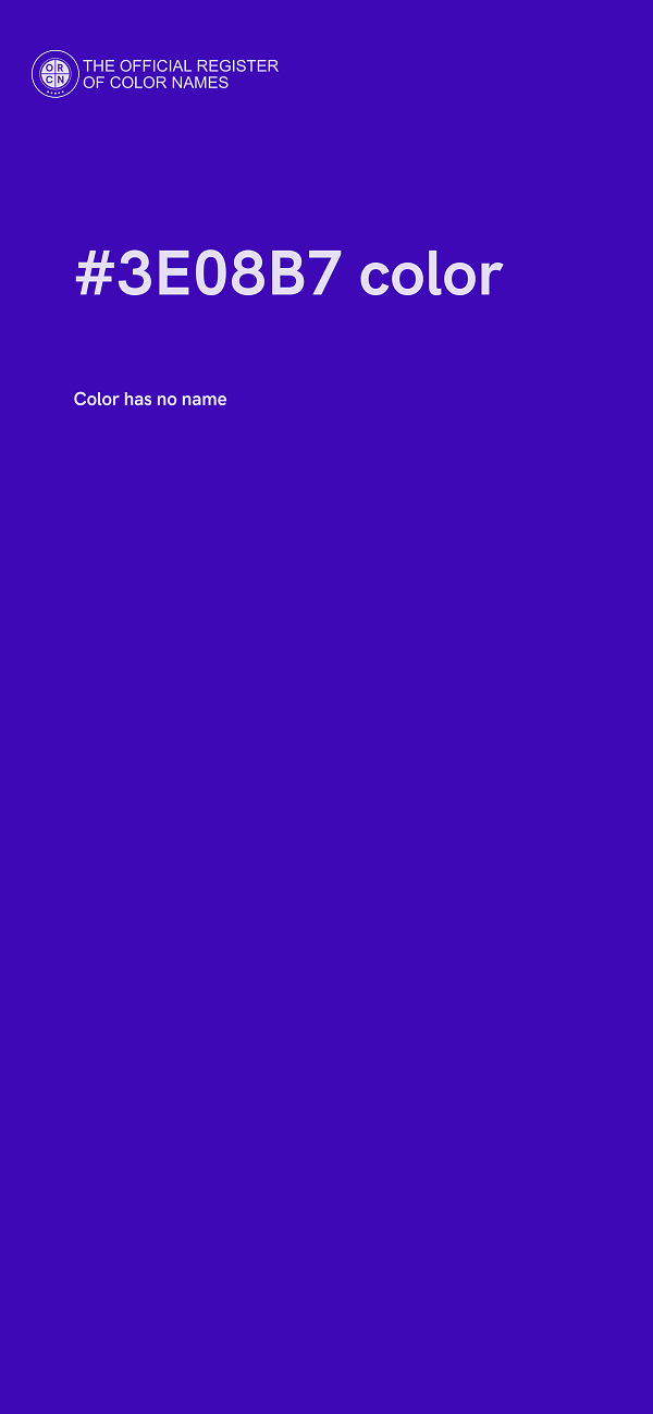 #3E08B7 color image