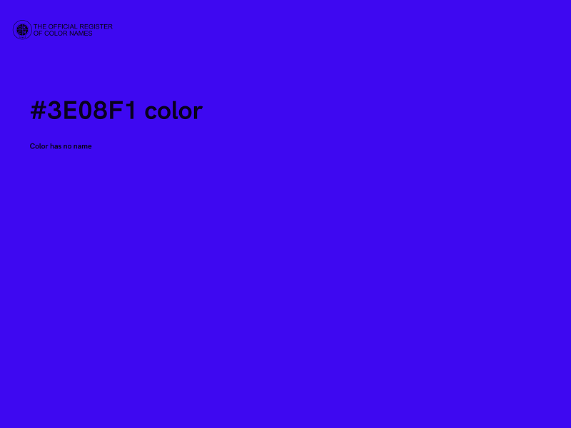 #3E08F1 color image