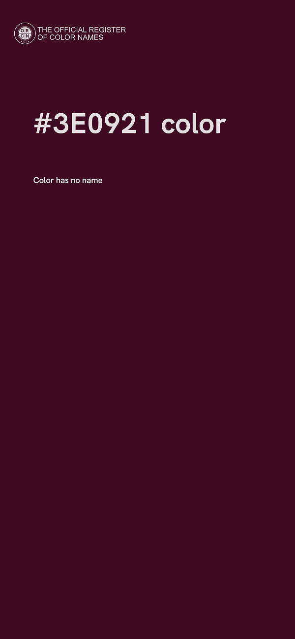 #3E0921 color image