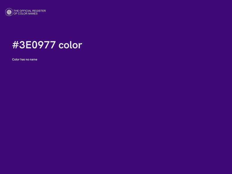#3E0977 color image