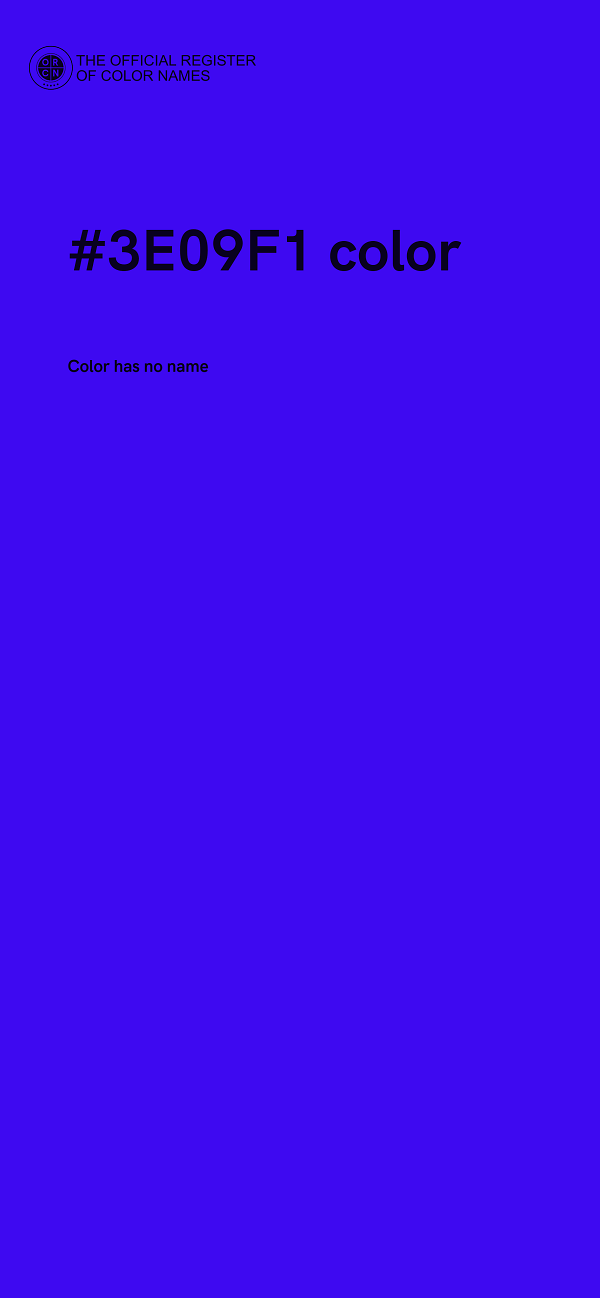 #3E09F1 color image