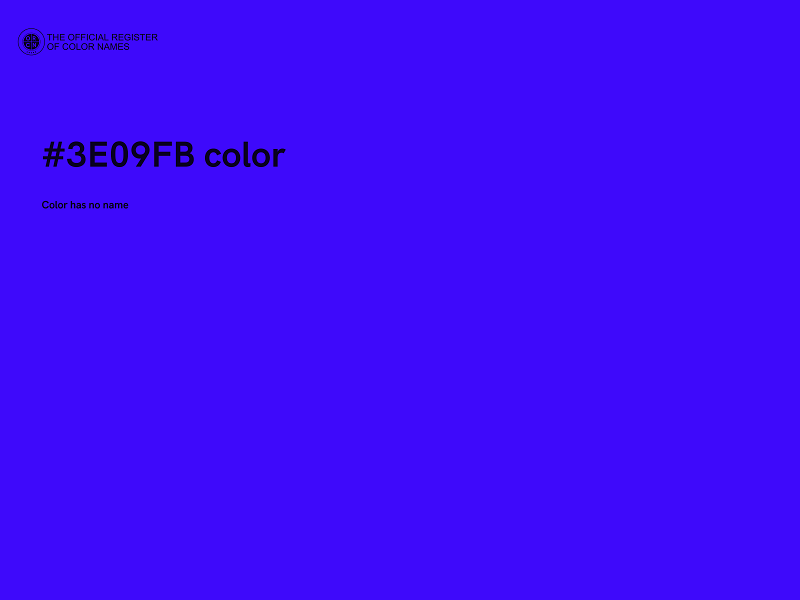 #3E09FB color image