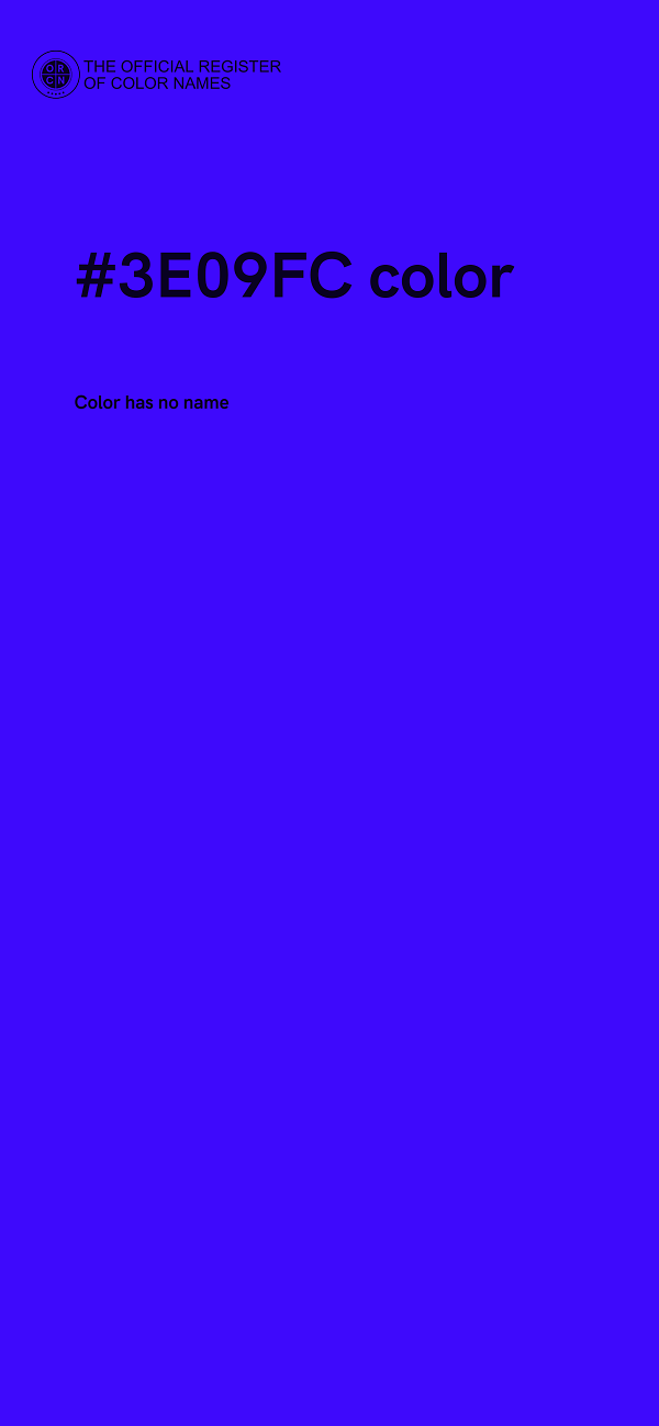 #3E09FC color image