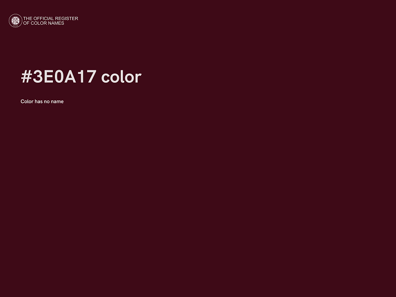 #3E0A17 color image