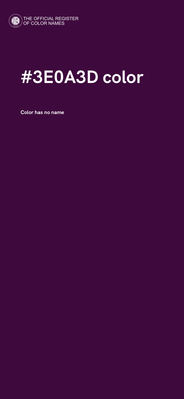 #3E0A3D color image