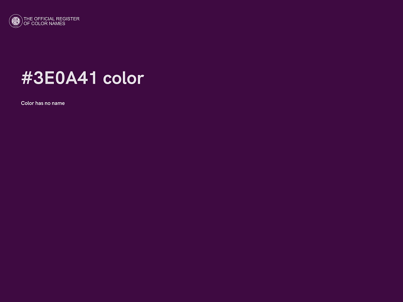 #3E0A41 color image