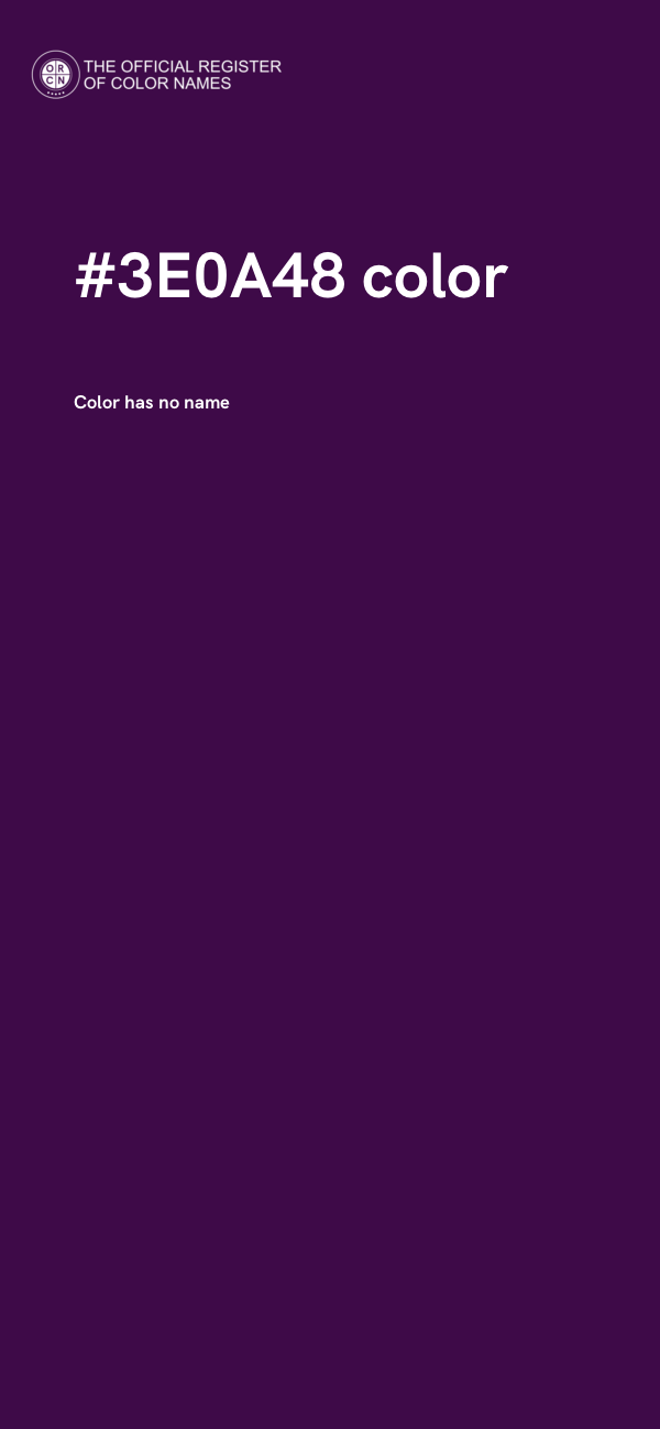 #3E0A48 color image