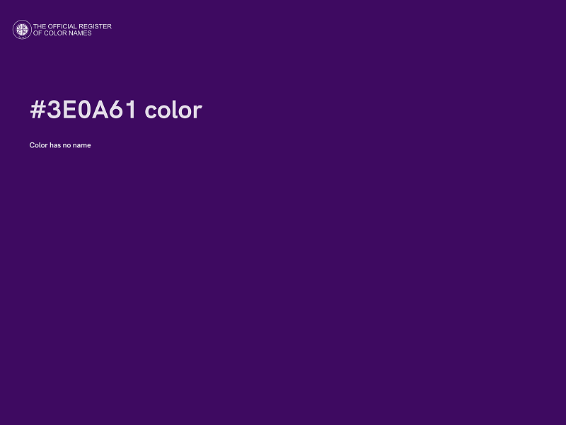 #3E0A61 color image