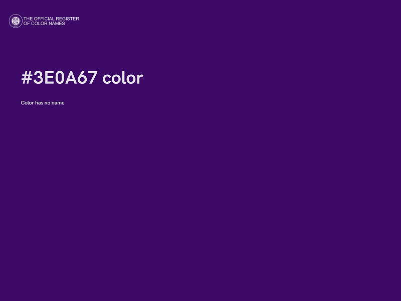 #3E0A67 color image