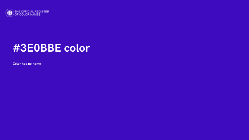 #3E0BBE color image