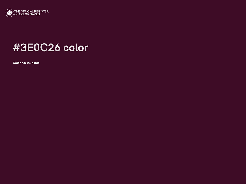 #3E0C26 color image