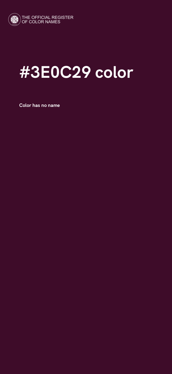 #3E0C29 color image